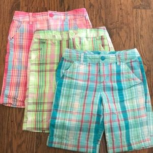 Bundle of 3 Young girls striped shorts